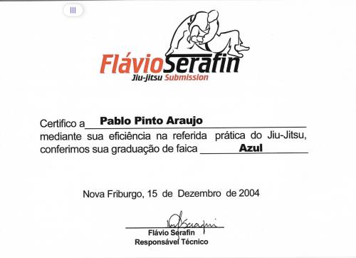 Blue belt · December 15, 2004 · Promoted by Flávio Serafin