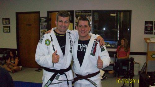 Brown belt · October 11, 2011 · Promoted by Carlos & Rigan Machado