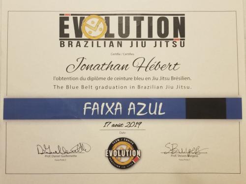 Blue belt · August 19, 2019 · Promoted by David Noel
