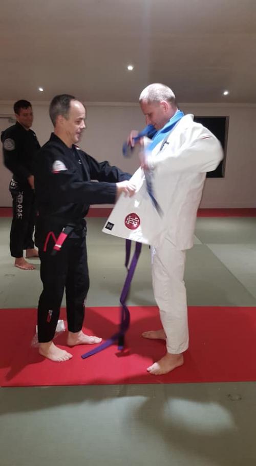 Purple belt · December 7, 2018 · Promoted by Rodger Middleton