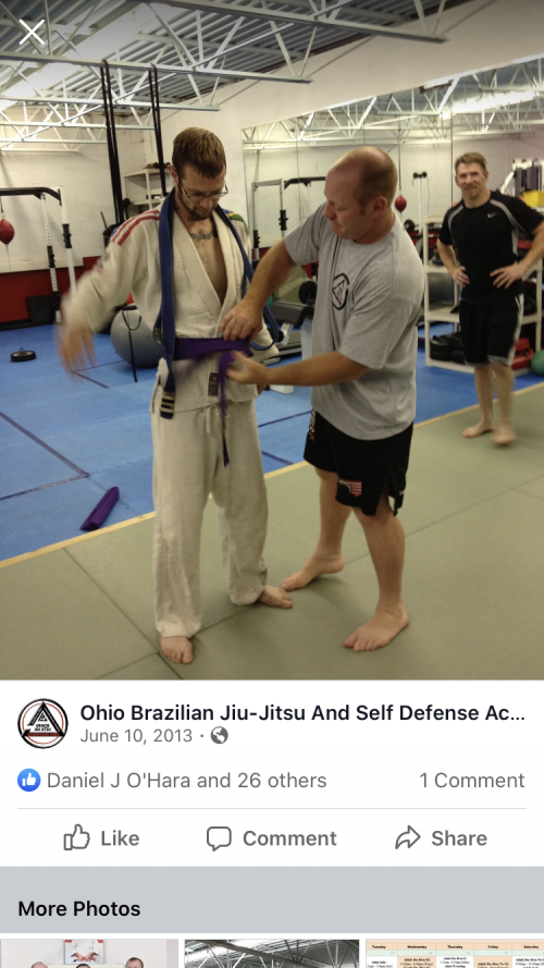 Purple belt · June 21, 2013 · Promoted by Tony Rinaldi