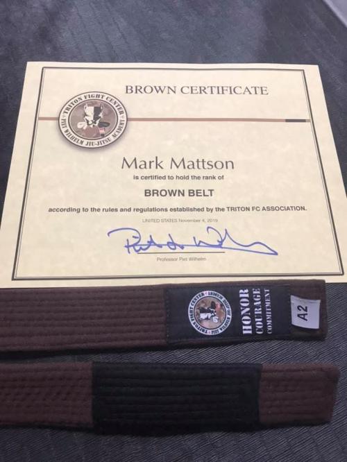 Brown belt · November 4, 2019 · Promoted by Piet Wilhelm