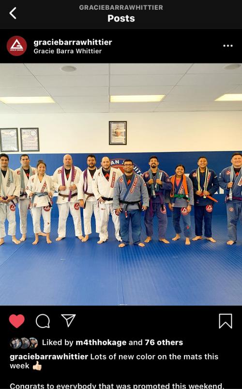Brown belt · January 4, 2020 · Promoted by Phill Moreno