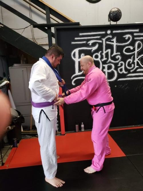 Purple belt · March 30, 2019 · Promoted by Lin Hughs