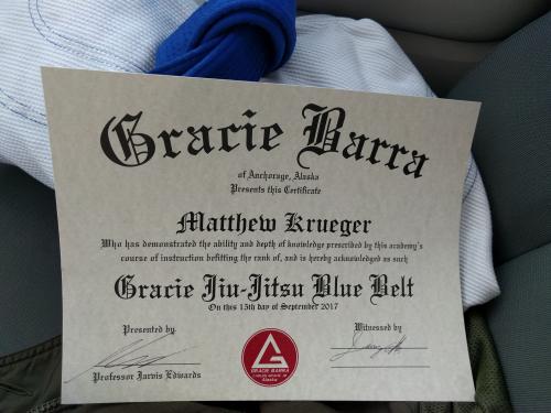Blue belt · September 15, 2017 · Promoted by Jarvis Edwards