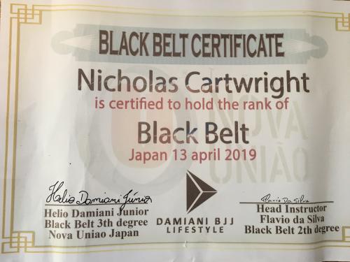Black belt · April 13, 2019 · Promoted by Flavio da Silva