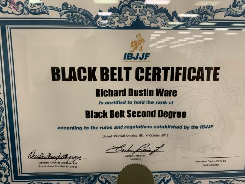 Black belt 2nd degree · March 22, 2016 · Promoted by Jorge Gurgel