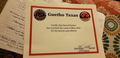 Blue belt · March 4, 2013 · Promoted by Rafael Dorado Santiago Olivera