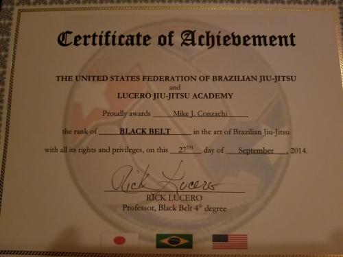 Black belt · September 27, 2014 · Promoted by Rick Lucero