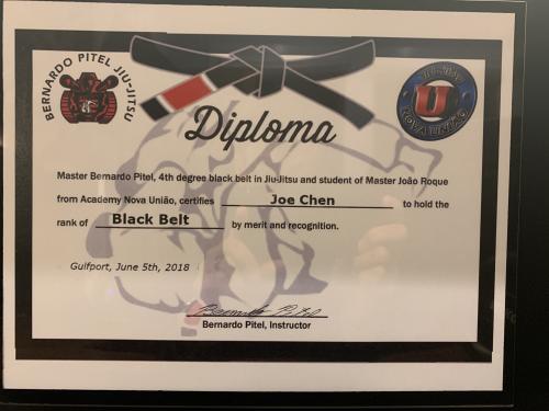 Black belt · June 5, 2018 · Promoted by Bernardo Pitel