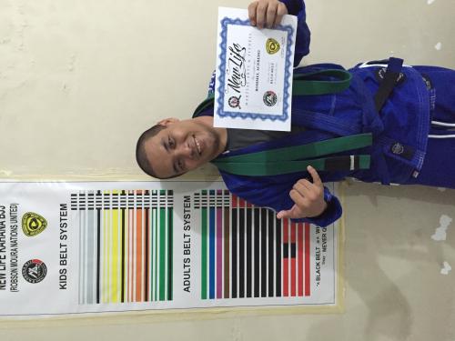 Blue belt · December 16, 2017 · Promoted by Professor Kahana Cordeiro via Coach Hamir Achacoso