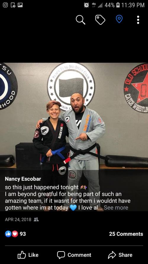 Blue belt · April 24, 2018 · Promoted by Gilbert Olivas