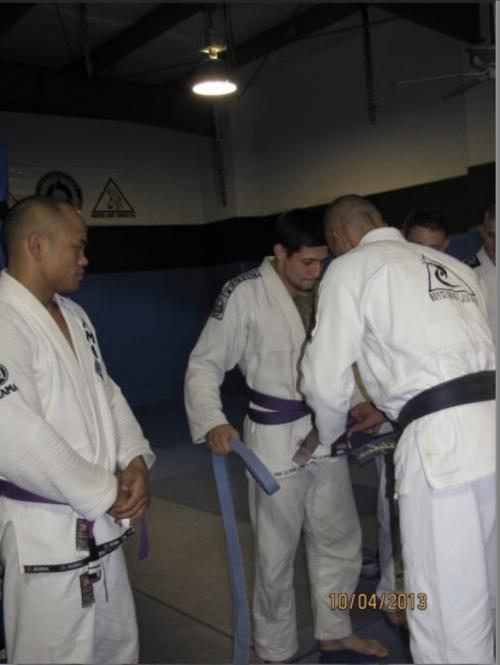Purple belt · October 4, 2013 · Promoted by Royce Gracie