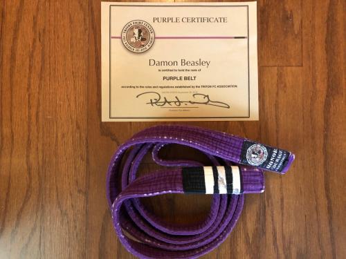 Purple belt · September 26, 2018 · Promoted by Piet Wilhelm