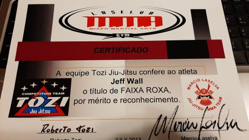 Purple belt · July 24, 2013 · Promoted by Marcio Laselva