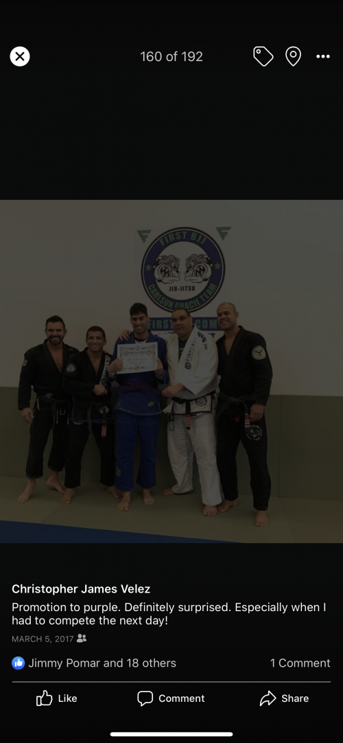 Purple belt · January 24, 2020 · Promoted by Carlos Santos