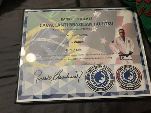 Purple belt · December 17, 2018 · Promoted by Derek Lemos