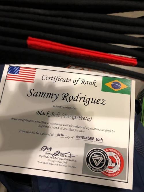 Black belt · November 16, 2019 · Promoted by Mike Yanez