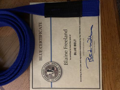 Blue belt · January 16, 2020 · Promoted by Piet Wilhelm