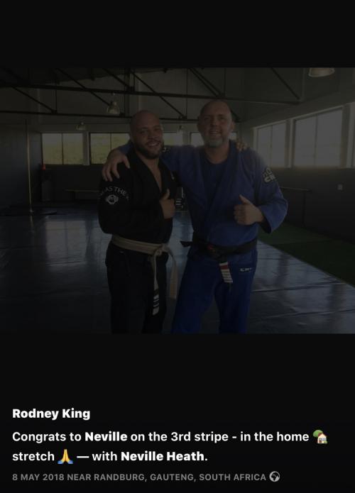 Brown belt · May 1, 2015 · Promoted by Rodney King
