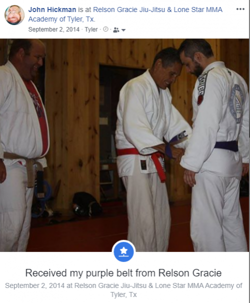 Purple belt · September 2, 2014 · Promoted by Relson Gracie