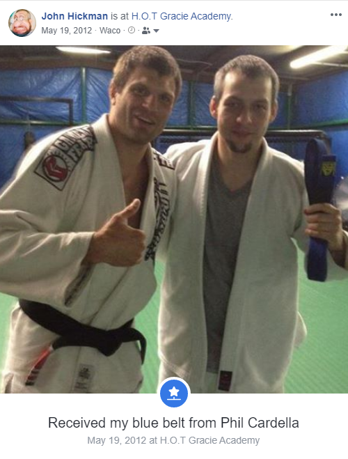 Blue belt · May 19, 2012 · Promoted by Phil Cardella