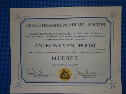 Blue belt · July 13, 2017 · Promoted by David Gonzalez