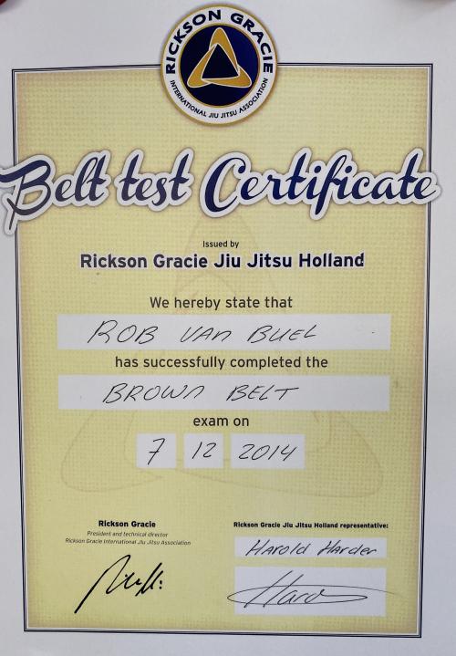 Black belt · December 11, 2018 · Promoted by Harold Harder