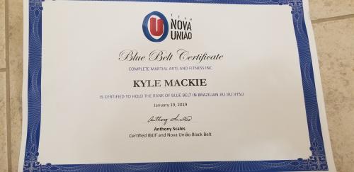 Blue belt · January 19, 2019 · Promoted by Anthony Scales