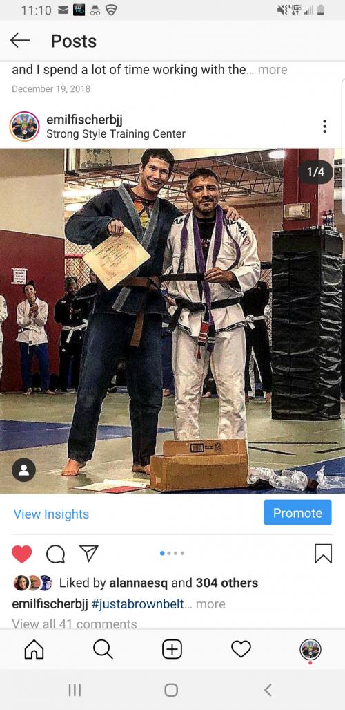 Brown belt · December 18, 2018 · Promoted by Pablo Angel Castro III