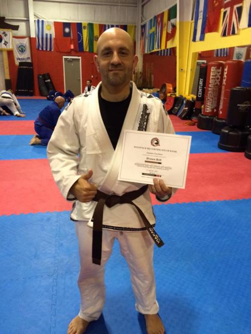 Brown belt · June 11, 2016 · Promoted by Dave Gatke