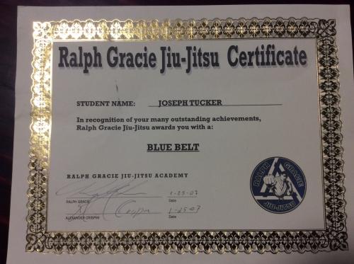 Blue belt · January 25, 2007 · Promoted by Ralph Gracie