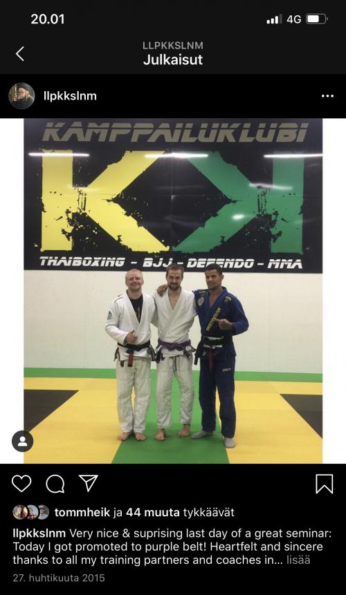 Purple belt · April 27, 2015 · Promoted by Rafael Domingos