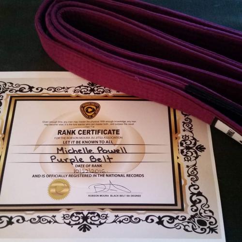 Purple belt · October 22, 2016 · Promoted by Robson Moura