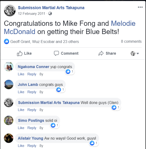 Blue belt · February 12, 2011 · Promoted by John B Will