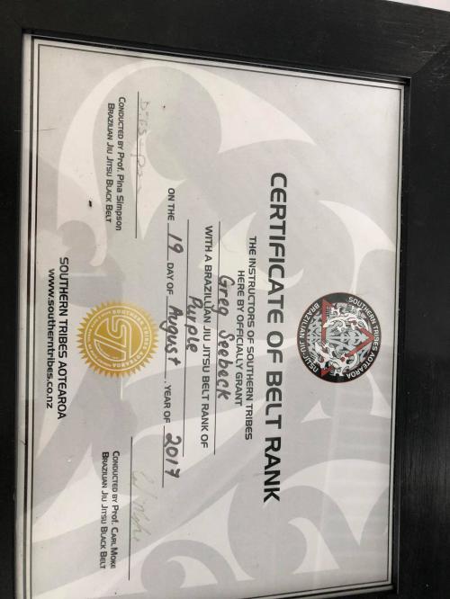 Purple belt · August 19, 2017 · Promoted by Pina Simpson