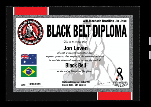 Black belt · December 14, 2019 · Promoted by John B Will