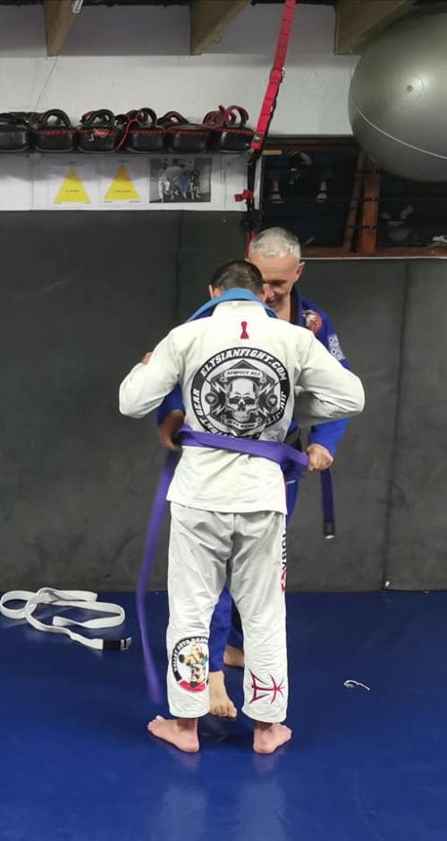 Purple belt · April 10, 2019 · Promoted by Matt Thornton