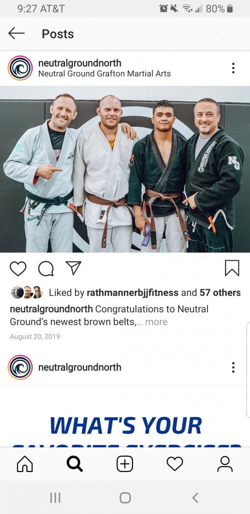 Brown belt · August 12, 2019 · Promoted by Perry Wirth
