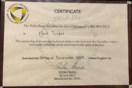 Brown belt · December 6, 2009 · Promoted by Pedro Bessa