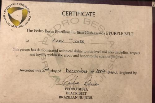 Purple belt · December 2, 2007 · Promoted by Pedro Bessa