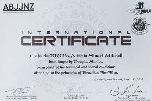Brown belt · June 12, 2010 · Promoted by Douoglas Santos