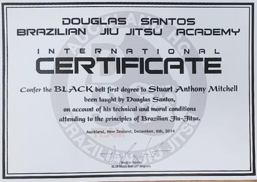 Black belt 1st degree · June 12, 2014 · Promoted by Douglas Santos