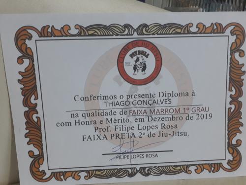Brown belt · December 20, 2019 · Promoted by Eduardo Figueira Rodrigues