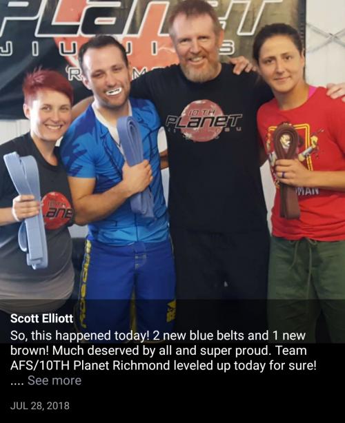 Brown belt · July 28, 2018 · Promoted by Scott Elliott