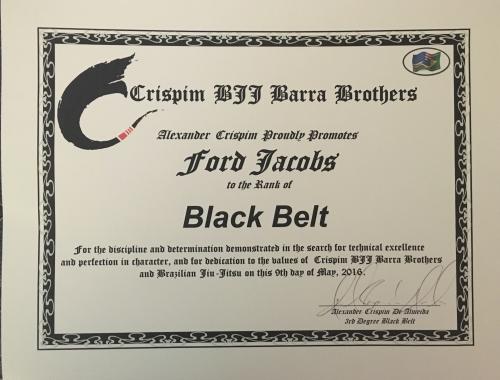 Black belt · May 9, 2016 · Promoted by Alexander Crispim