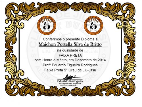 Black belt · December 5, 2014 · Promoted by Eduardo Figueira Rodrigues