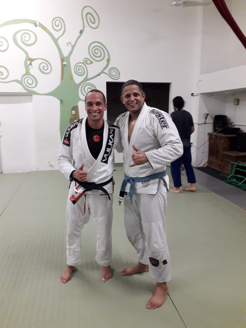 With my good friend and fellow veteran Daniel Silva, Black Belt under Ricardo De la Riva https://atlasma.com/instructors/