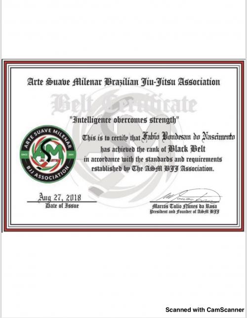 Black belt · August 27, 2018 · Promoted by Marcos Túlio Nunes da Rosa