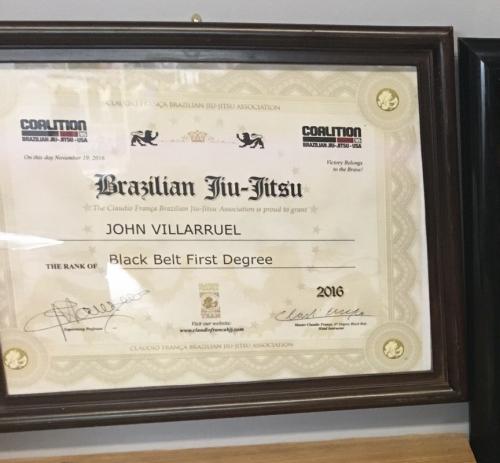 Black belt 1st degree · November 19, 2016 · Promoted by Claudio Franca